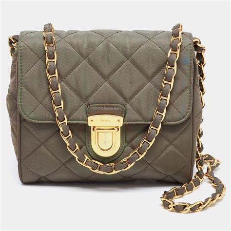 prada olive green bag|prada milano green handbag.